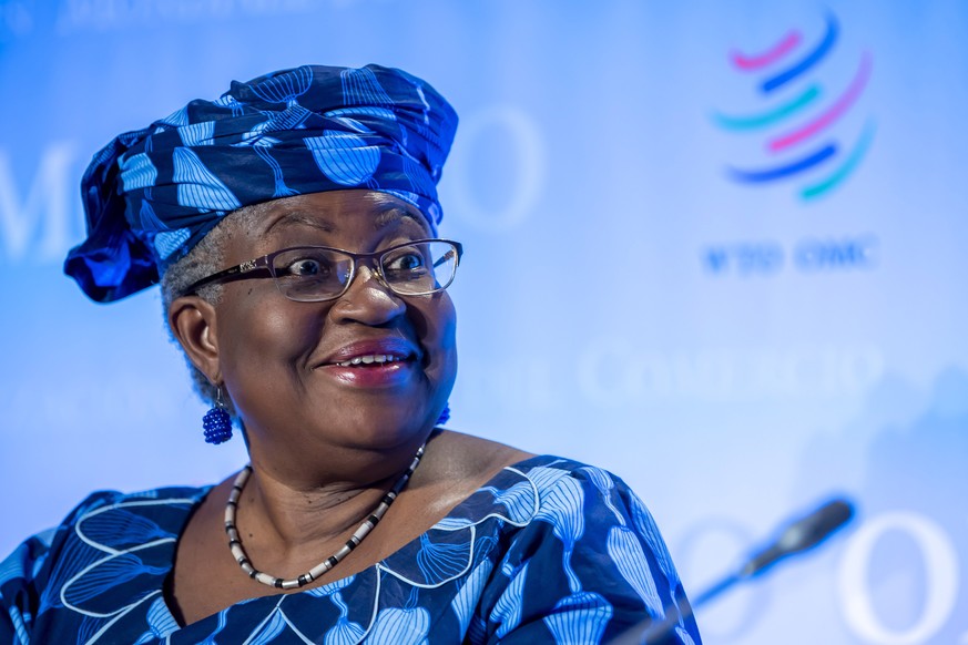 epa09014563 (FILE) Ngozi Okonjo-Iweala from Nigeria attends the press conferences of candidates for the WTO Director-General selection process, at the headquarters of the World Trade Organization (WTO ...