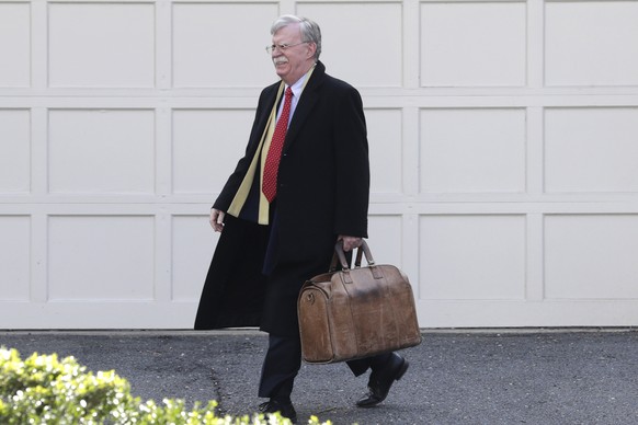 Former National security adviser John Bolton leaves his home in Bethesda, Md. Tuesday, Jan. 28, 2020. President Donald Trump&#039;s legal team is raising a broad-based attack on the impeachment case a ...