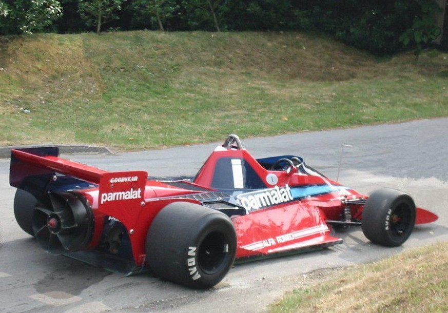 Brabham BT46B at the Goodwood Festival of Speed 2001, note that the car competed on Goodyear tyres, not Avon. sucker car niki lauda formel 1 history formula one motorsport auto https://en.wikipedia.or ...