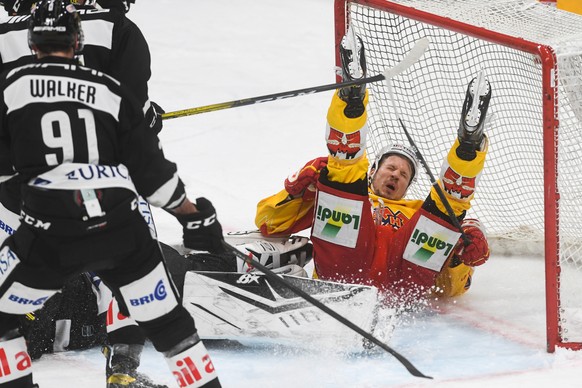 Biel&#039;s player Damien Brunner in action, during the preliminary round game of National League A (NLA) Swiss Championship 2020/21 between HC HC Lugano and EHCB Bienne at the ice stadium Corner Aren ...