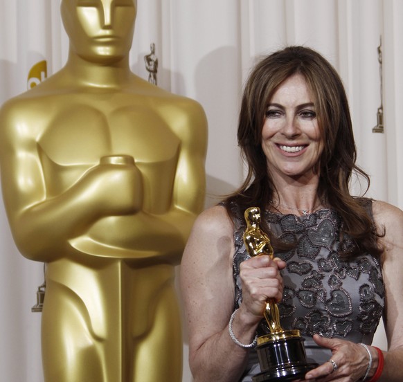 FILE - In this March 7, 2010 file photo, Kathryn Bigelow poses backstage with the Oscar for best achievement in directing for &quot;The Hurt Locker&quot; at the 82nd Academy Awards, in the Hollywood s ...