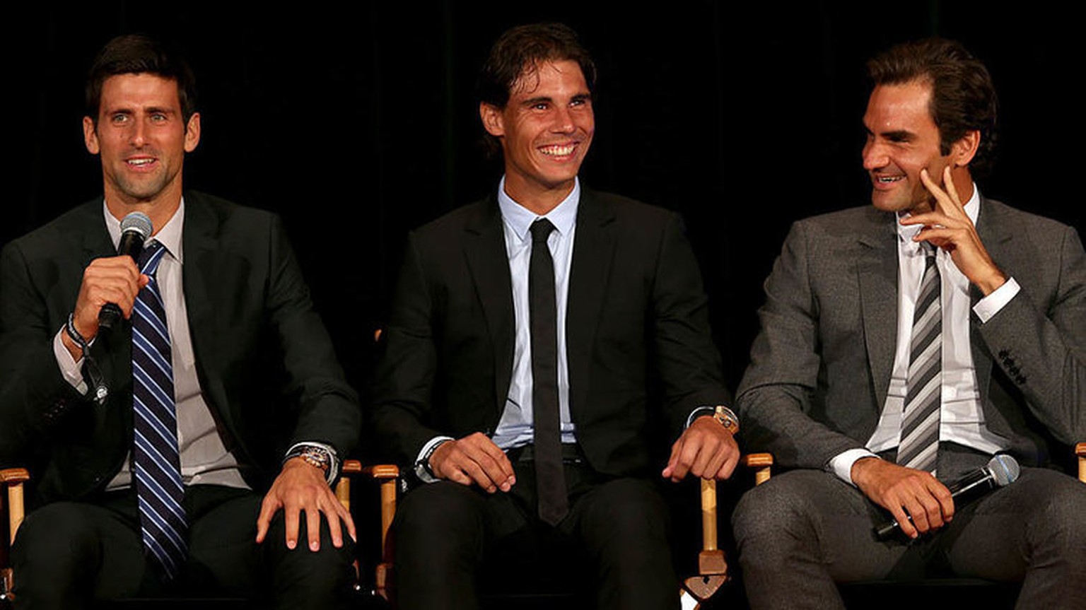 Kein Scherz: Djokovic, Federer und Nadal tauschen sich regelmässig via WhatsApp aus.