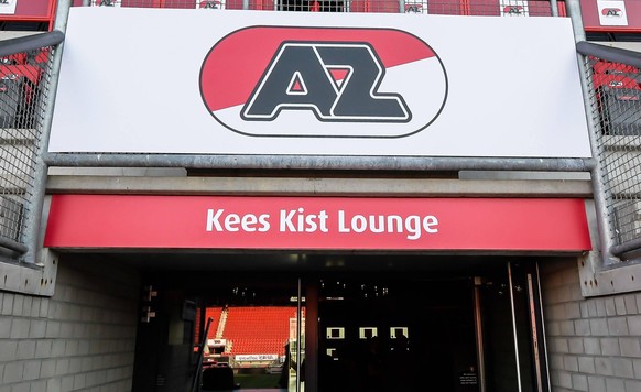 entrance to the former AZ player Kees Kist Lounge of AZ during the UEFA Europa League play off qualifying first leg match between AZ Alkmaar and Royal Antwerp FC at stadium De Grolsch Veste on August  ...