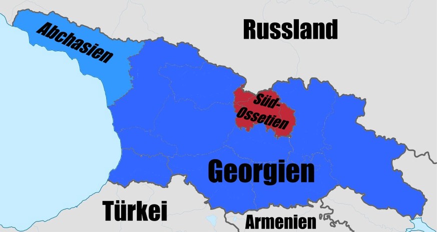 Karte Georgien, Südossetien