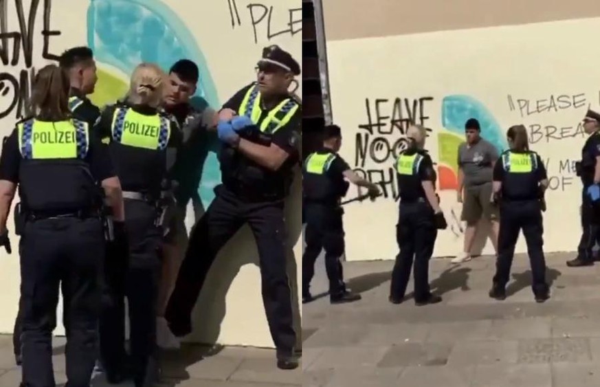 Ein Video eines Polizeieinsatzes in Hamburg sorgt für Aufregung.