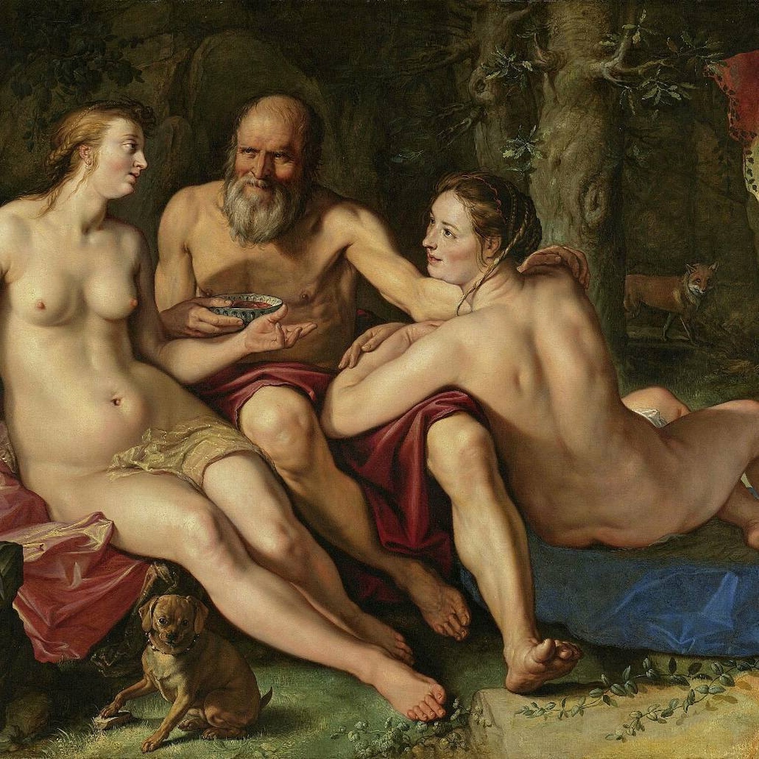Lot und seine Töchter , Gemälde von Hendrick Goltzius (1616)