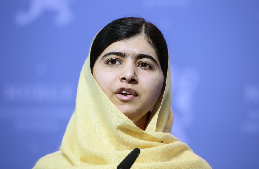 epa05844015 (FILE) - A file photograph showing Nobel Peace Prize laureate Malala Yousafzai during a joint press conference at the Prime Minister&#039;s office in Oslo, Norway, 11 December 2014. Media  ...