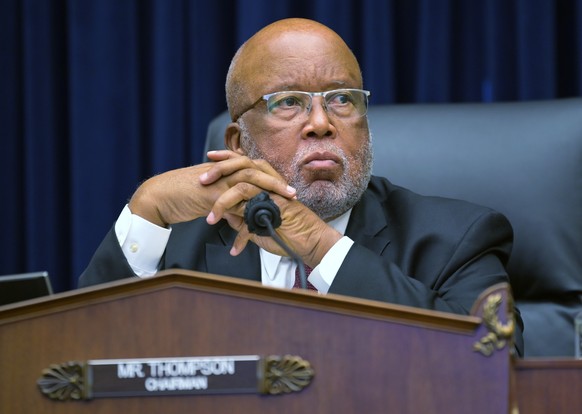 FILE - In this Sept. 17, 2020 file photo, Committee Chairman Rep. Bennie Thompson, D-Miss., speaks during a House Committee on Homeland Security hearing on &#039;worldwide threats to the homeland&#039 ...