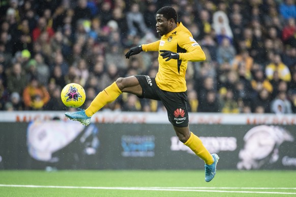 epa08179990 (FILE) YBs Roger Assale from Ivory Coast kicks the ball during the Swiss Super League soccer match BSC Young Boys against FC Basel, at the Stade de Suisse in Bern, Switzerland, 26 January  ...