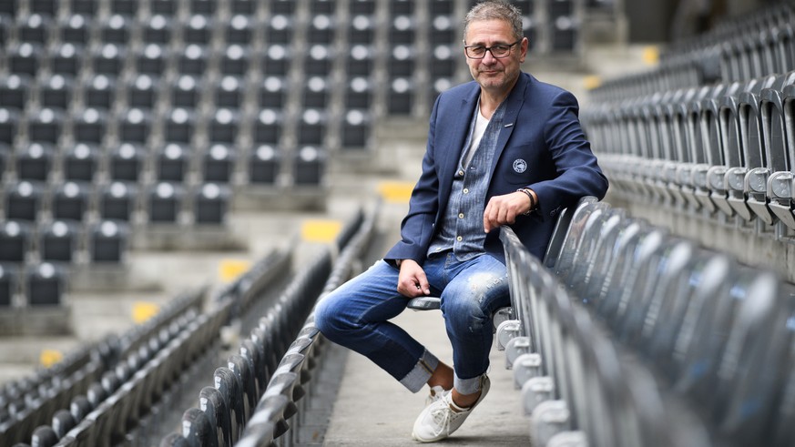 Portrait vom CEO des SC Bern, Marc Luethi, am Montag, 13. August 2018, in der PostFinance Arena in Bern. (KEYSTONE/Anthony Anex)