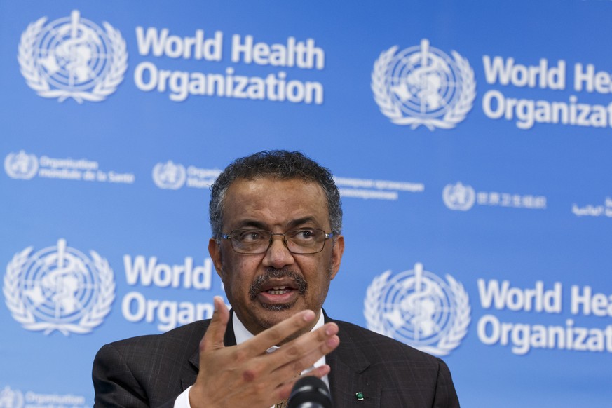 epa08195283 Tedros Adhanom Ghebreyesus, Director General of the World Health Organization (WHO), informs the media about the current situation regarding the novel coronavirus (2019-nCoV), during a pre ...