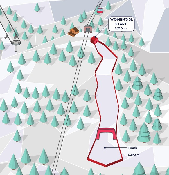Der Slalom-Hang von Cortina.