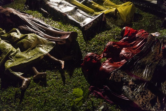 WORLD PRESS PHOTO OF THE YEAR NOMINEE - 28 September 2017
The bodies of Rohingya refugees are laid out after the boat in which they
were attempting to flee Myanmar capsized about eight kilometers off  ...