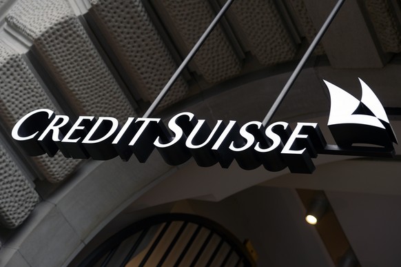 FILE - This Oct. 21, 2015 file photo shows the logo of the Swiss bank Credit Suisse, in Zurich, Switzerland. Credit Suisse said Tuesday that a senior executive and the head of its security operation h ...