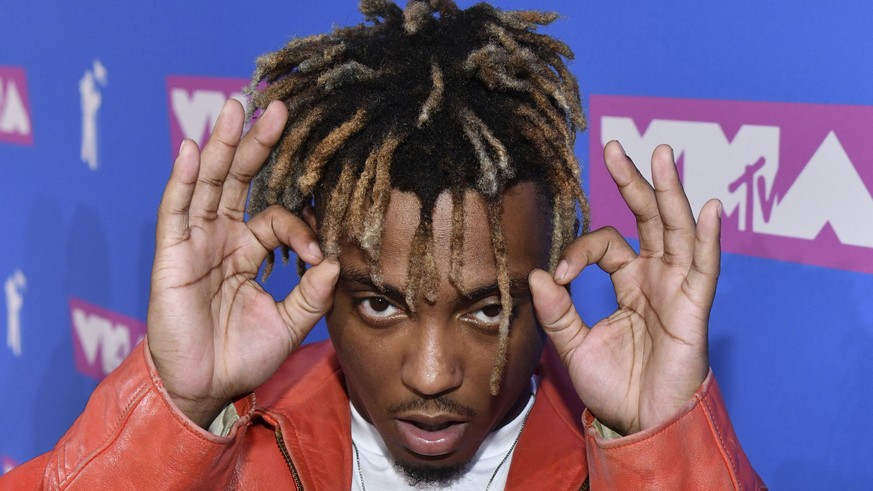 Juice Wrld arrives at the MTV Video Music Awards at Radio City Music Hall on Monday, Aug. 20, 2018, in New York. (Photo by Charles Sykes/Invision/AP)