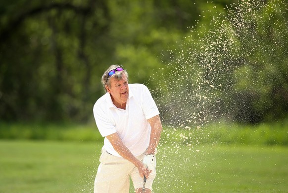 MALELANE, SOUTH AFRICA - NOVEMBER 26: Johann Rupert in action during a pro-am event ahead of the Alfred Dunhill Championship at Leopard Creek Country Golf Club on November 26, 2019 in Malelane, South  ...