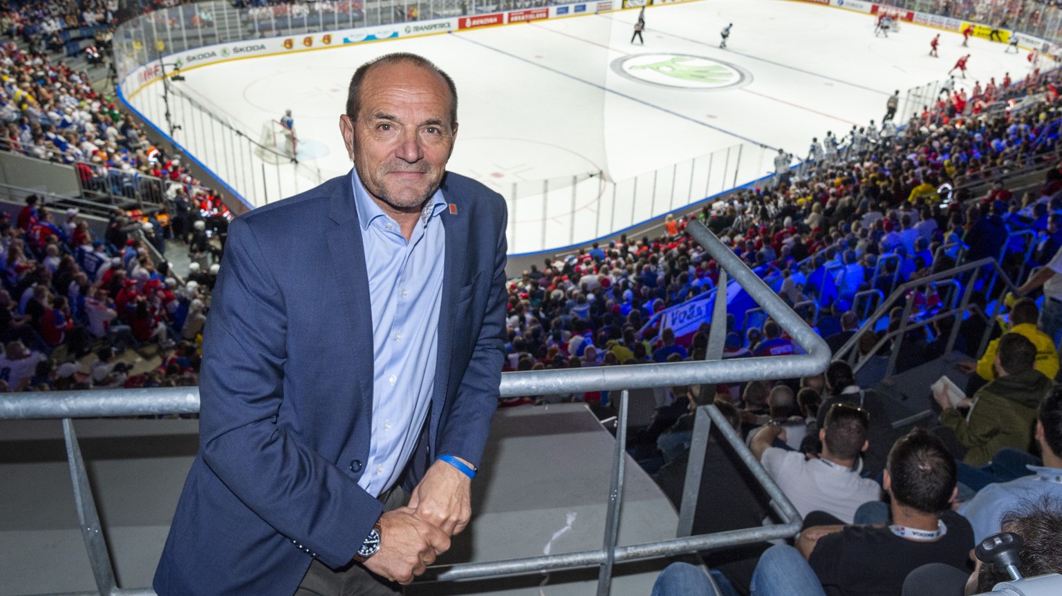 Gian Gilli, General Secretary IIFH 2020, during the semifinal game between Russia and Finland, at the IIHF 2019 World Ice Hockey Championships, at the Ondrej Nepela Arena in Bratislava, Slovakia, on S ...