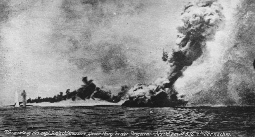 Explosion der «Queen Mary», Skagerrakschlacht 1916