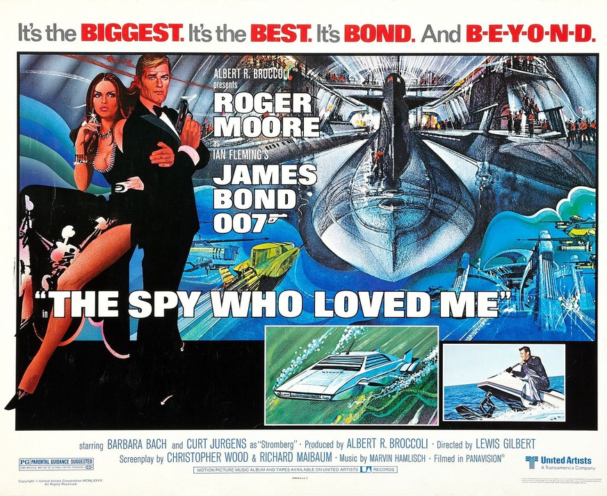 the spy who loved me roger moore barbara bach jaws james bond 007 http://www.the007dossier.com/007dossier/page/The-Spy-Who-Loved-Me-Movie-Posters
