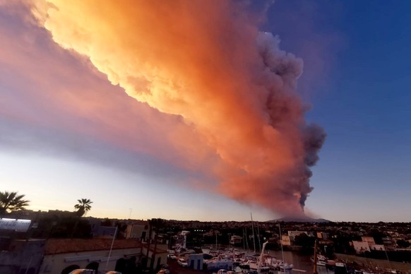 Mount Etna, Europe���s most active volcano, spews ash and lava, Tuesday, Feb. 16, 2021. Mount Etna in Sicily, southern Italy, has roared back into spectacular volcanic action, sending up plumes of ash ...